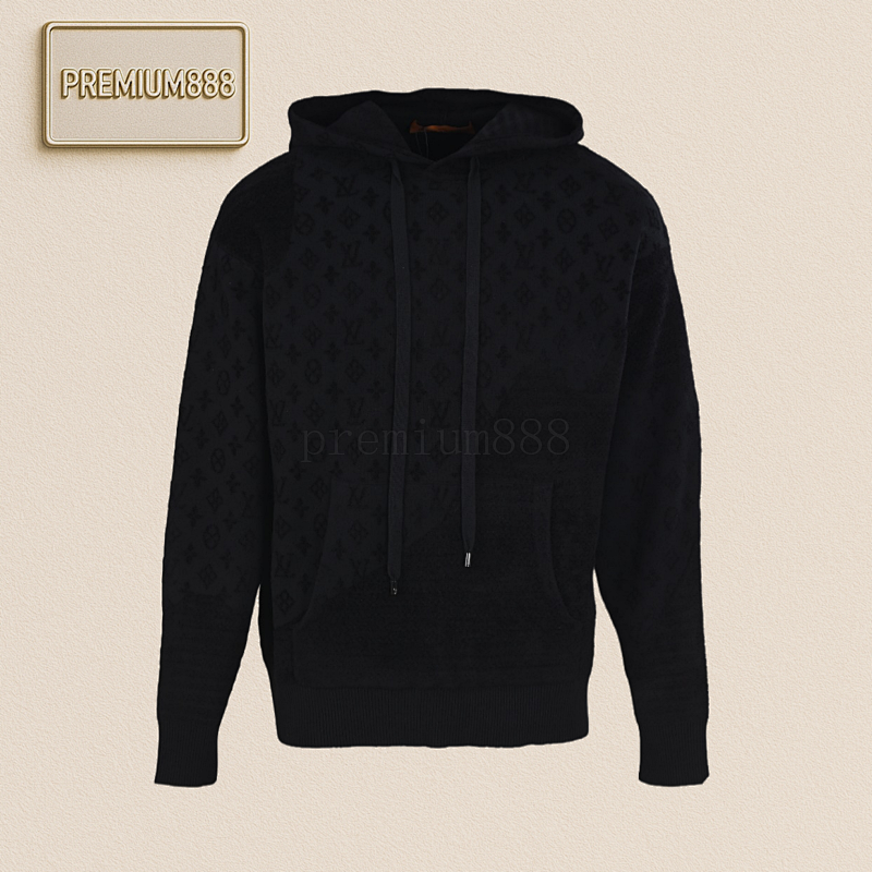 Louis Vuitton Jacquard Patchwork Knitted Hooded Sweatshirt