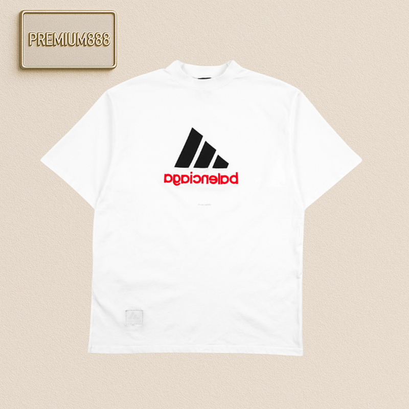 Balenciaga Joint Three-bar Paris Letter Double-sided Tee