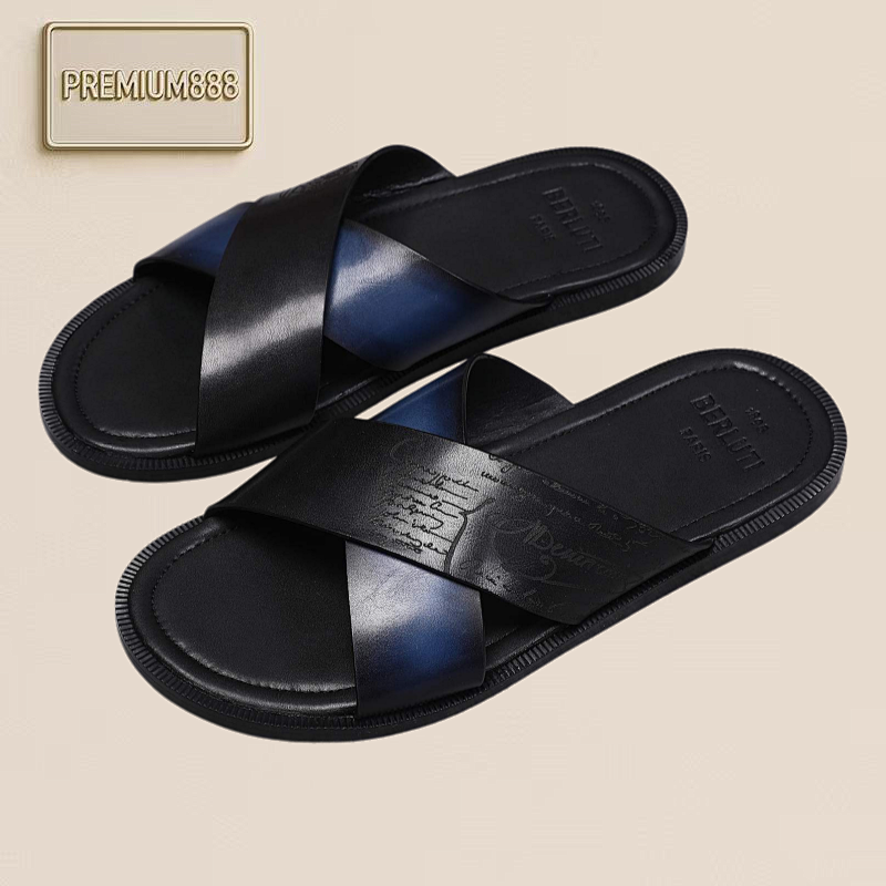 Arrival Spring And Autumn Series Italian-made Egio Insole Egio Script Leather Sandals The