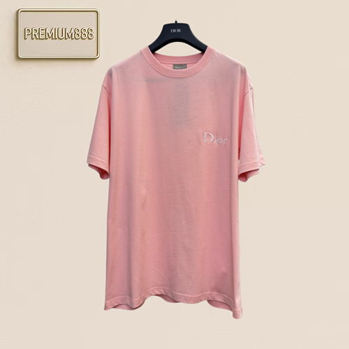 Dio Dior Embroidered Lettering On The Chest Short-sleeved T-shirt