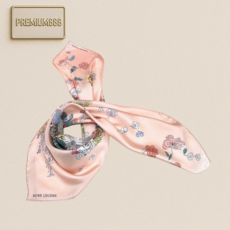 Hermès Light Flower Dress Hermes 90 Cm Square Scarf