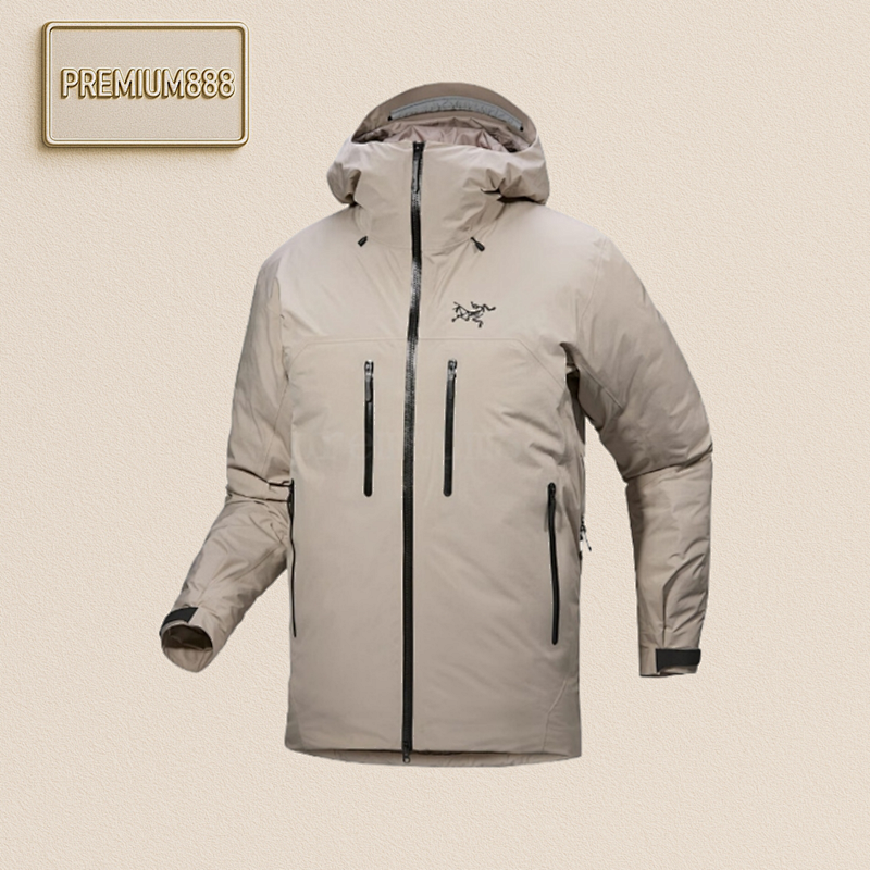 Arc'teryx Beta Series Hooded Down Jacket Black & Warm Grey