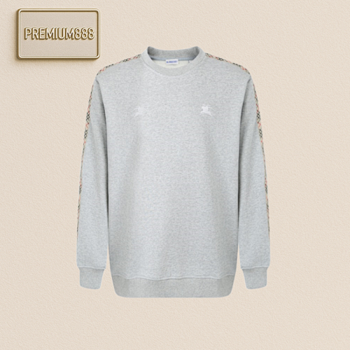 Burberry Round-neck Hoodie With Webbing Trim