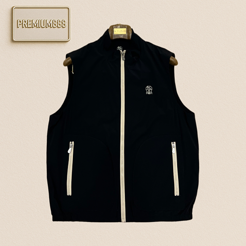 BC Brunello Button-down Embroidered Double Zipper Casual Jacket