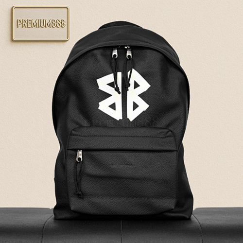 Paris Explorer Logo Zipper Opening Calfskin Backpack