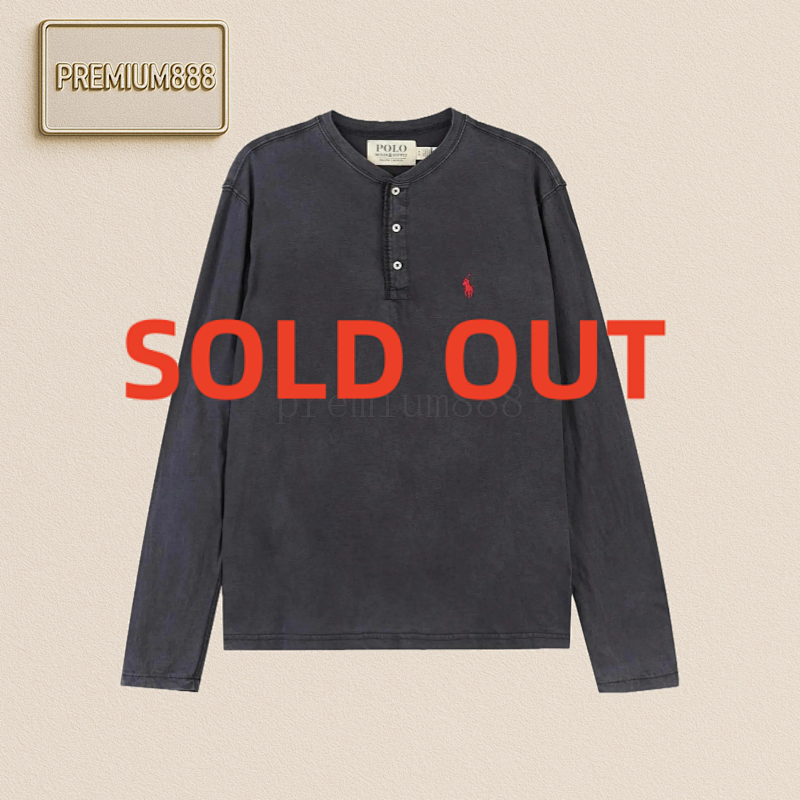 Polo Ralph Lauren Solid Crew Neck Loose Long Sleeve T-Shirt Men's
