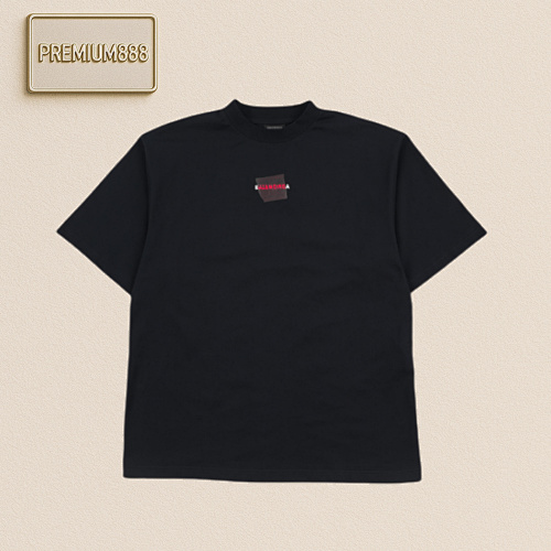Balenciaga Balenci Aga Embroidered Laminated Short Sleeves