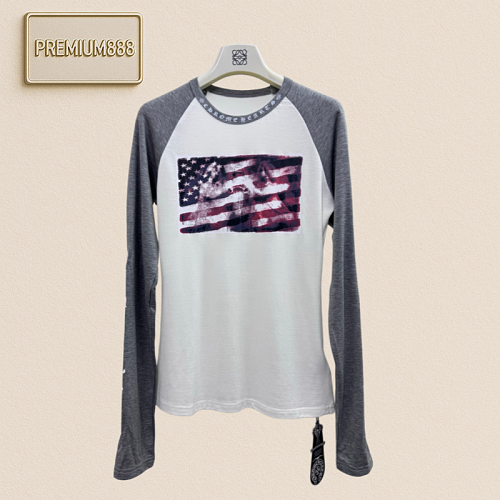 Chrome Hearts CH Krozin Flag New Shoulder-Length Long-Sleeved T-shirt
