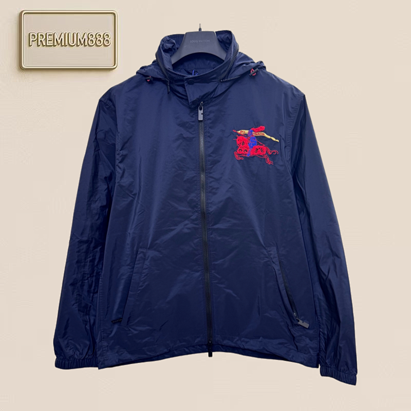 Burberry Warhorse Embroidered Hooded Jacket Coat