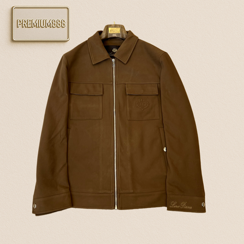 Loro Piana Polo Collar Fleece Work Jacket