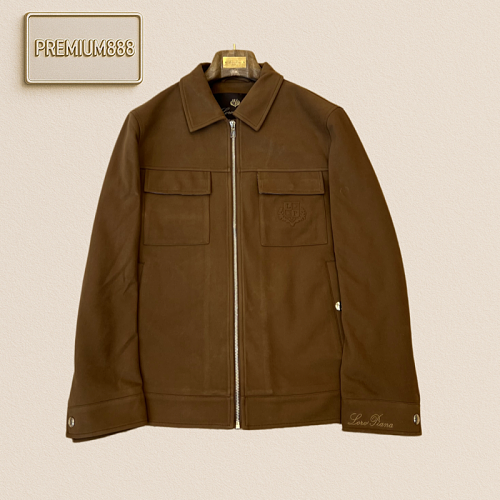 Loro Piana Polo Collar Fleece Work Jacket
