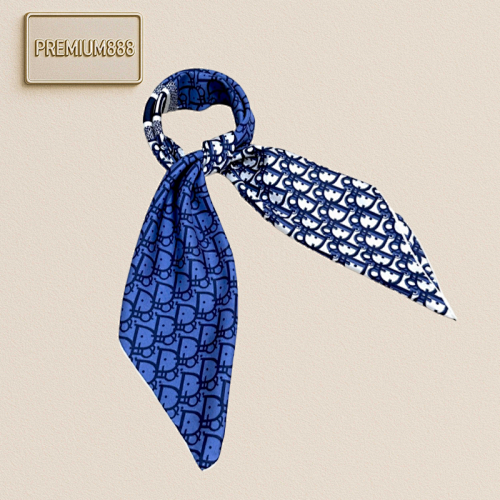 Dior Print Square 18mm Premium Silk Double-sided Tone-in-tone Print