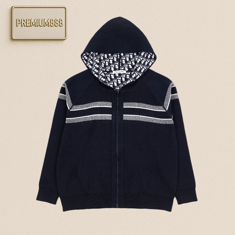 Louis Vuitton CD 23Fw Oblique Monogram Cashmere Double-sided Jacket