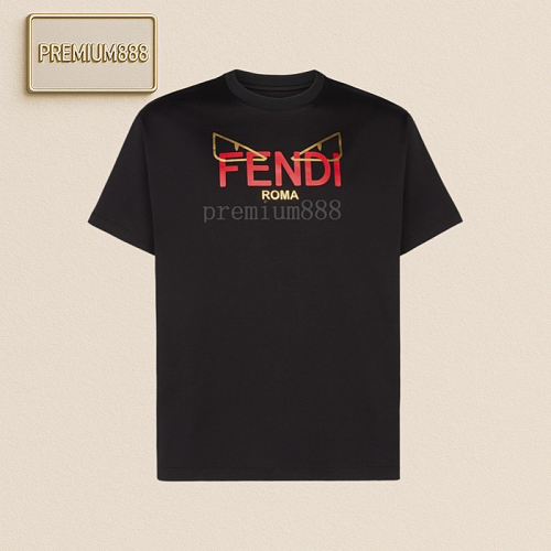 Fendi Eye Printed Round Neck Short Sleeves