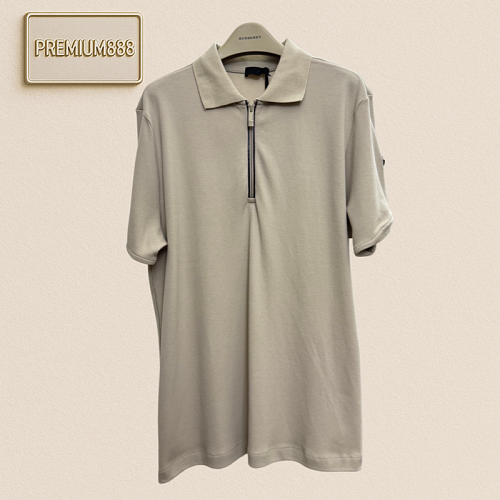 Mengkou Logo Patch Cotton Jacquard Polo Shirt Short Sleeve