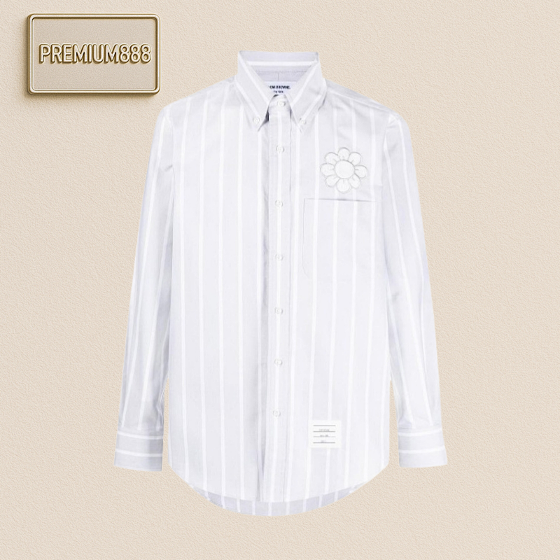 T B With A Color-yarn Oxford Stripe Pattern