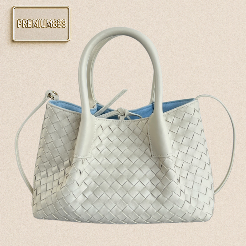 The New Pinacoteca Small Tote Bag From BV In Early Spring Features BV's Signature Weaving