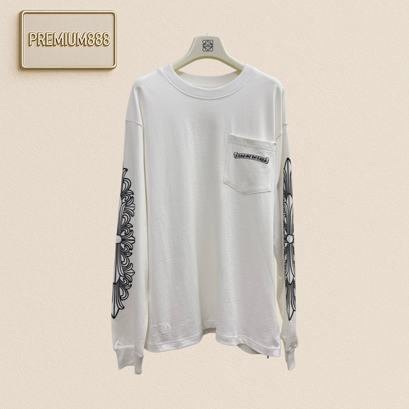 Chrome Hearts CH Krozin Arm Totem Scroll Printed Long-Sleeved T-Shirt