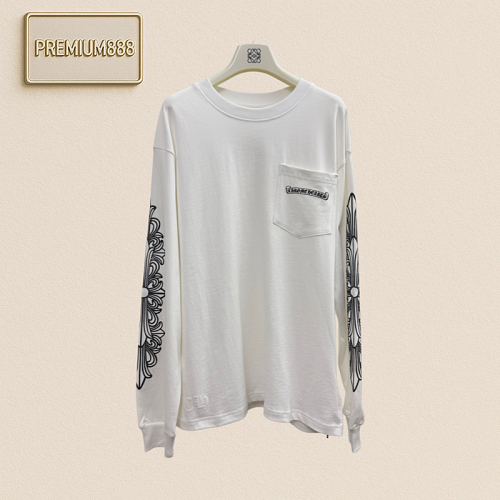 Chrome Hearts CH Krozin Arm Totem Scroll Printed Long-Sleeved T-Shirt
