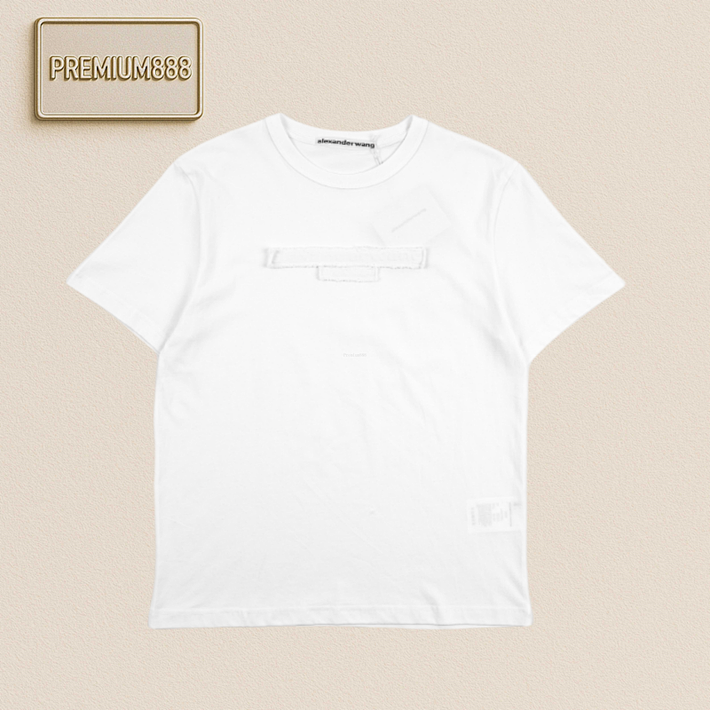 Al Exander Wa Ng Spring And Summer Brushed Couple Embossed T-shirt