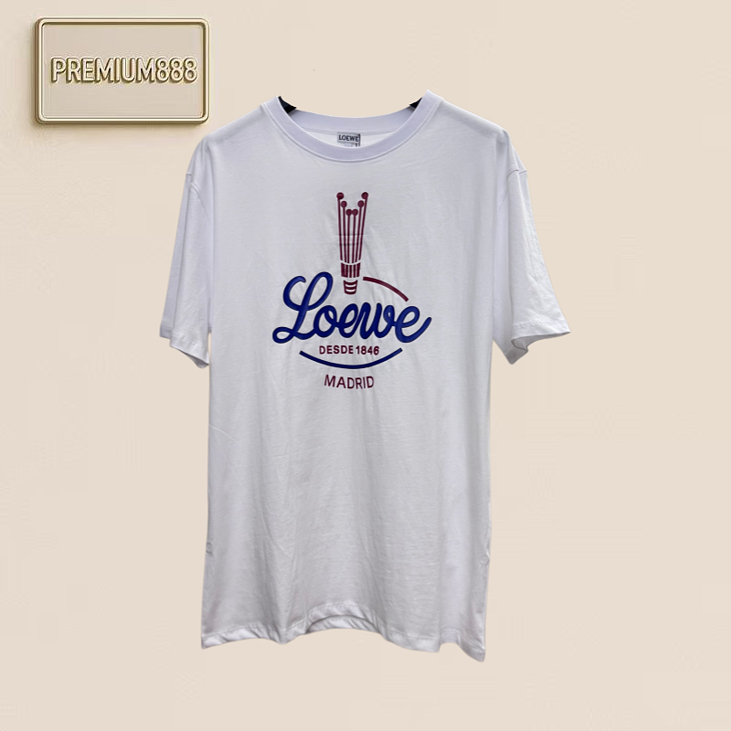 Loe Roeyvi Lettered Ruffled Print Short-Sleeved T-Shirt