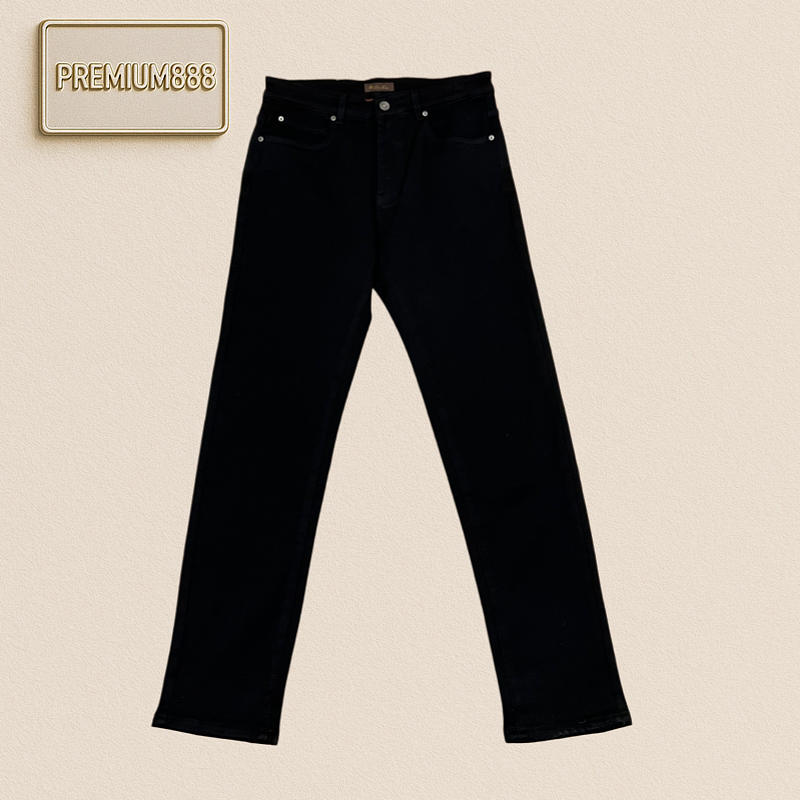 Loro Piana Loony Piana Casual Waistband Front Logo Straight-Tee Casual Pants