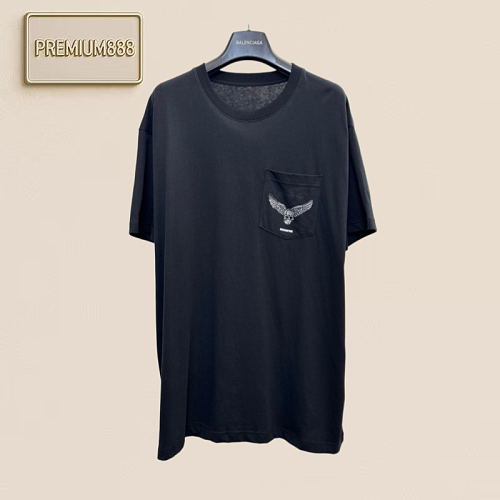 Chrome Hearts CH Crocin Visually Appealing Skull Head Sparkling Cross Short-Sleeved T-shirt