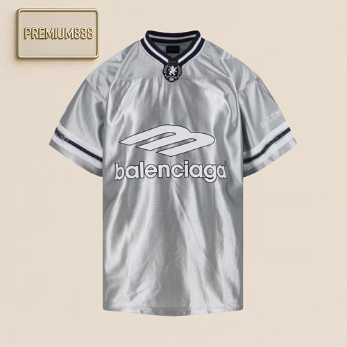 Balenciaga Blcg Rugby Series Shirt V-neck Short Sleeve