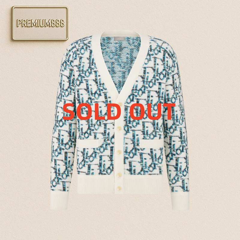 CD Old Flower Woolen Cardigan
