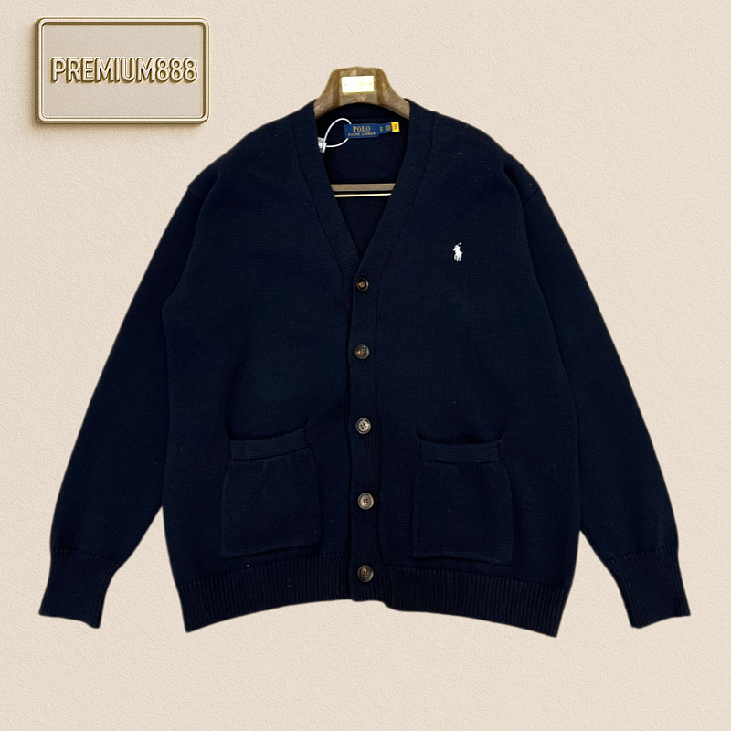 Polo Ralph Lauren Ruffle V-neck Knit Cardigan