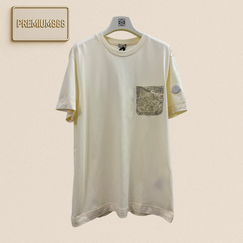Monc Montou Paisley Print Cotton Short-Sleeved T-shirt