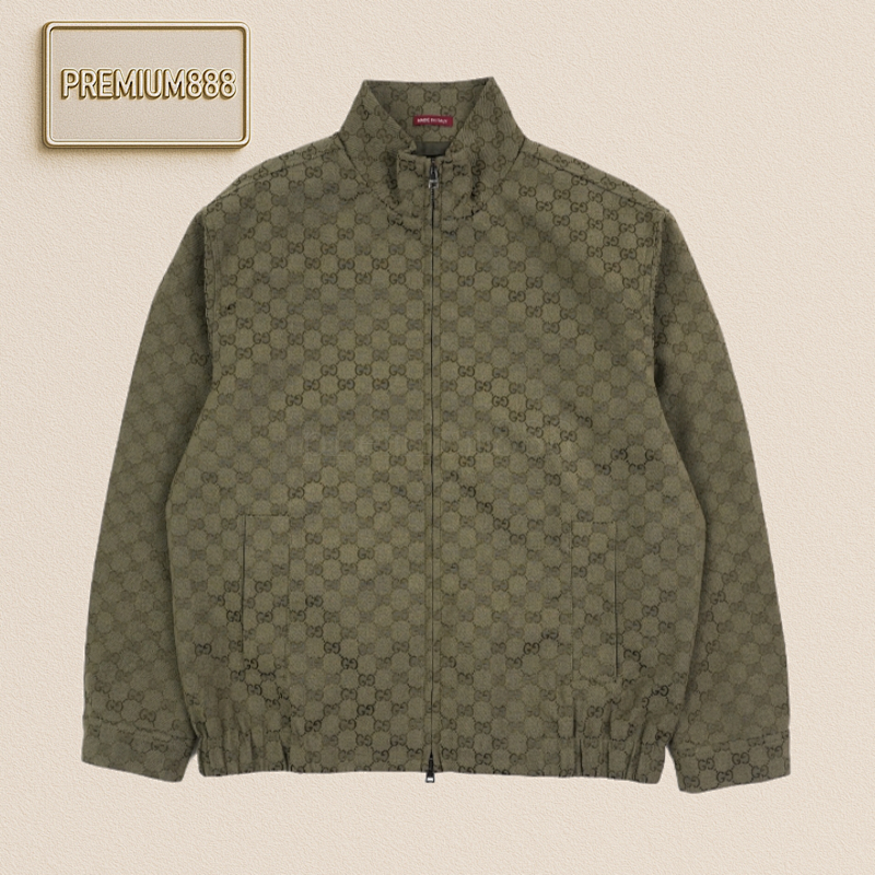 Louis Vuitton G Family 25Fw Monogram G Letter Forest Green Jacket