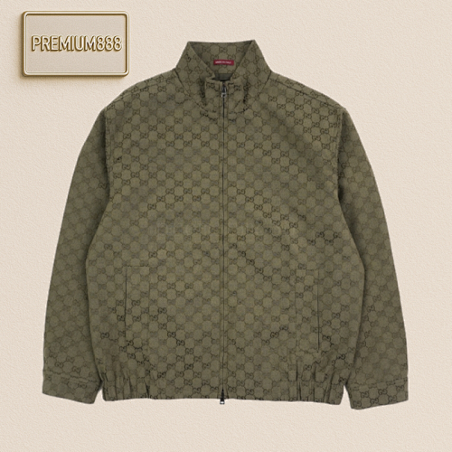 Louis Vuitton G Family 25Fw Monogram G Letter Forest Green Jacket