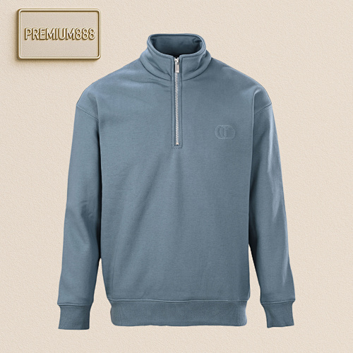 Dior Dio R CD Round Embroidery Half-zip Stand-up Collar Sweatshirt