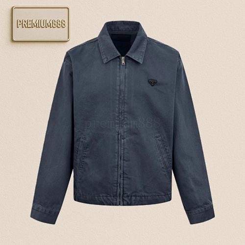 Prada Triangular Label Denim Jacket