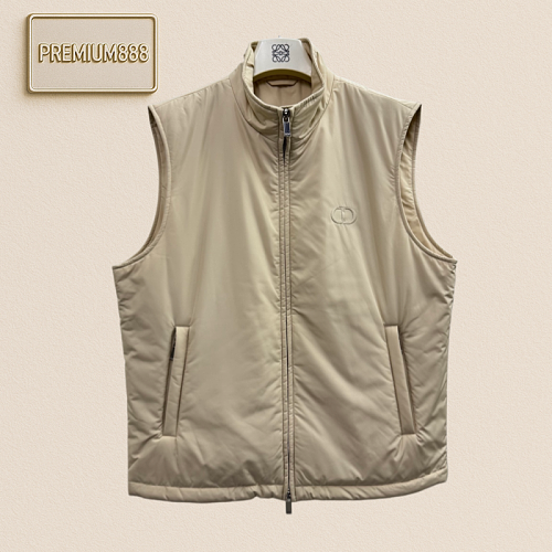 Dio CD Logo Embroidered Stand-up Collar Cotton Pullover Jacket