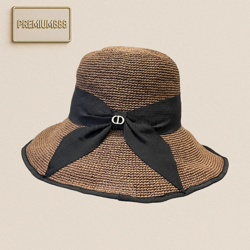 Dior's New Straw Hat Sunshade Beach Straw Hat Head Circumference 57cm