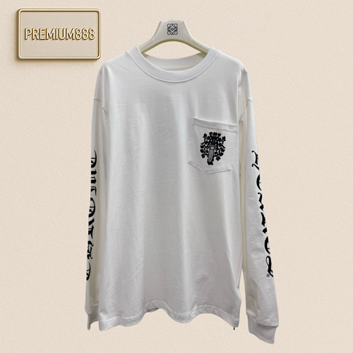 Chrome Hearts CH Crocin Sword Vine Sleeve Tunic With Sanskrit Print Long-Sleeved T-shirt