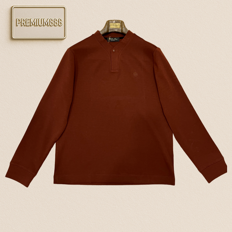 Loro Piana Henry Leather Merino Wool Blended Polo Shirt