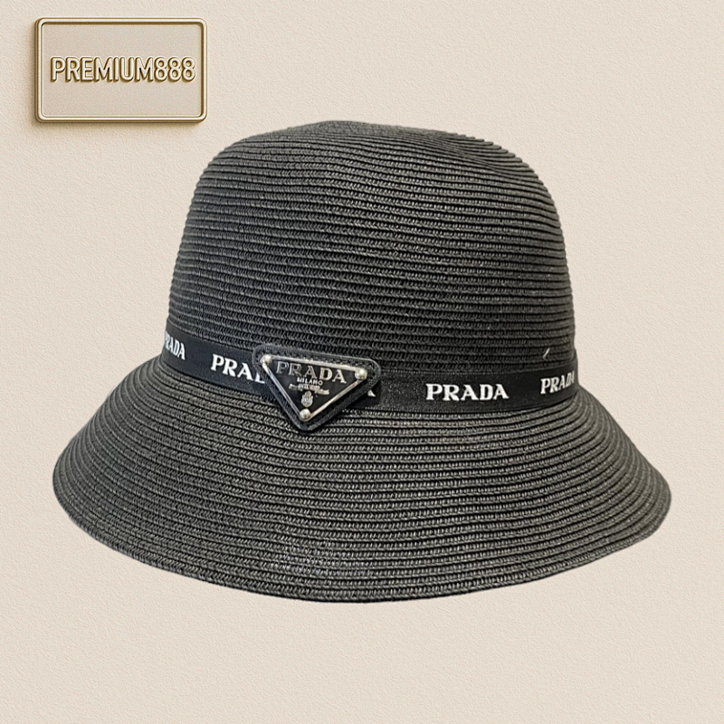 Prada's New Top Hat Sunshade Straw Hat Head Circumference 57cm