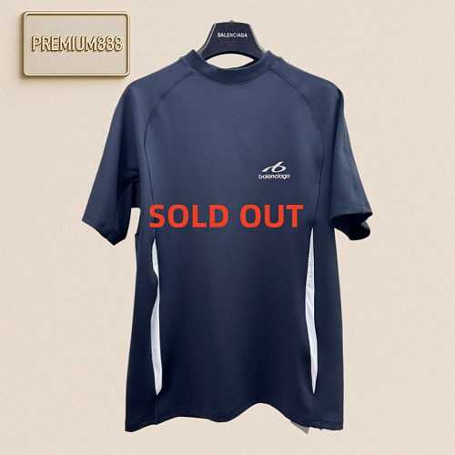 Balenciaga Side Strips Quick-Dry Short-Sleeved T-Shirt
