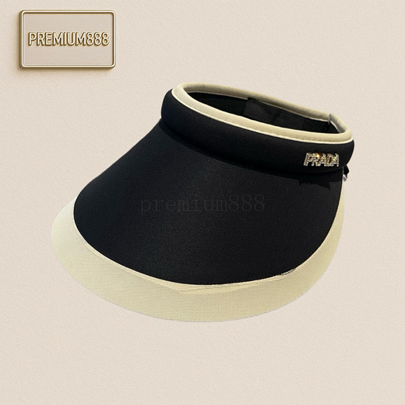 Prada's New Empty Top Headband Sun Hat Adjustable Head Circumference 57cm