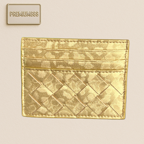 BV Wallet - The Woven Lining Reveals A Shiny Texture Of Gold. It's Truly Special Compact A