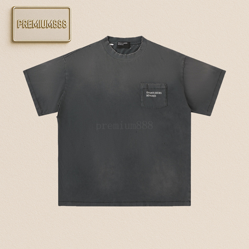 Erd Melancholic Rich Second Generation Pocket Logo Destroys Short Sleeves