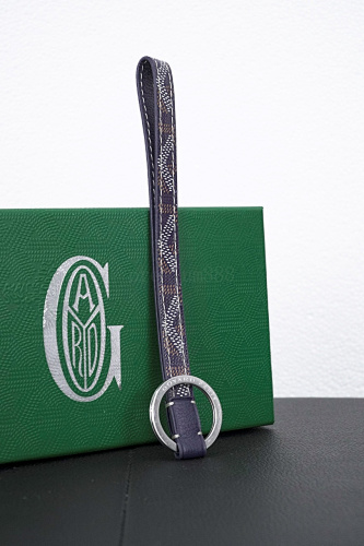 Goyard Sésame Letter Print Canvas And Calfskin Keychain Bag Peripherals