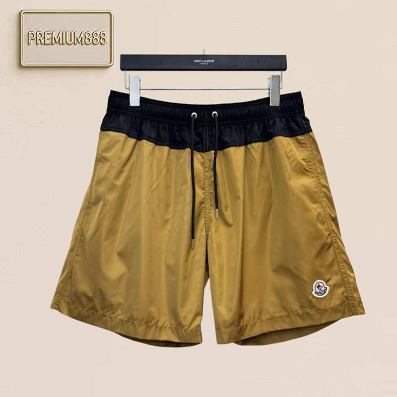 Mengkou Color-Plaid Logo Embroidered Nylon Short Pants