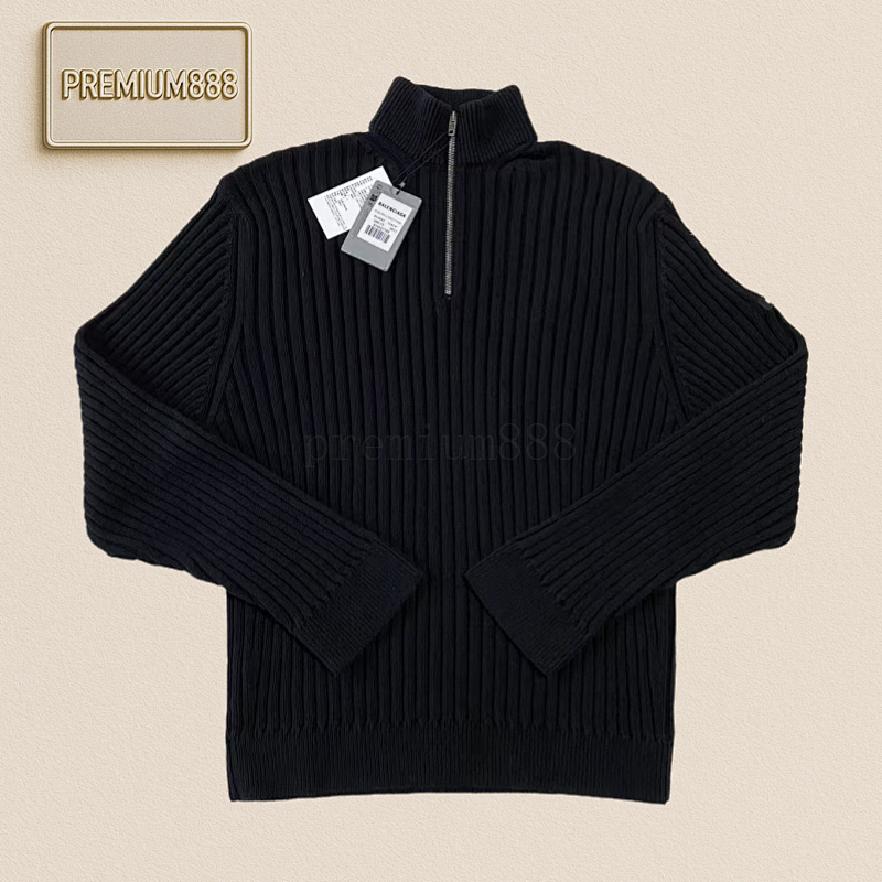 BA Vinyl Three-dimensional Pit Strip Sweater