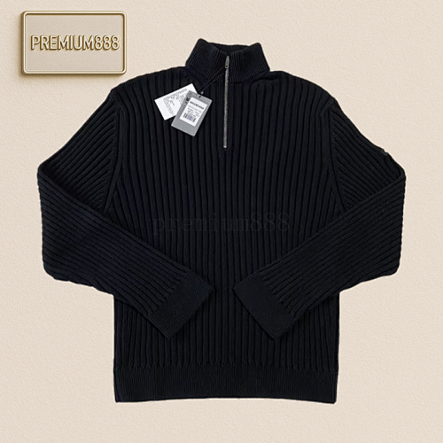 BA Vinyl Three-dimensional Pit Strip Sweater