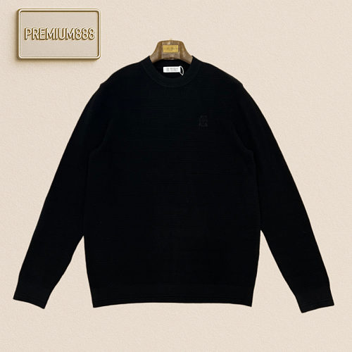 BC Brunello Striped Texture Round Neck Knitted Long Sleeve
