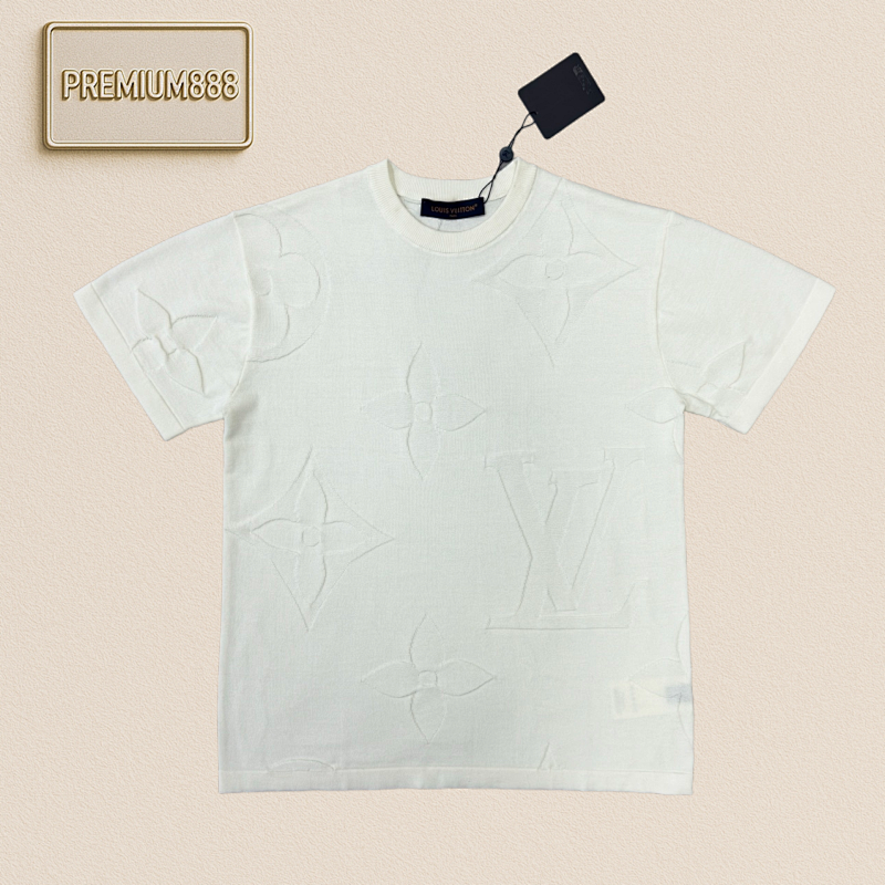 Louis Vuitton LV Four-leaf Clover Woolen Short-sleeved Shirt
